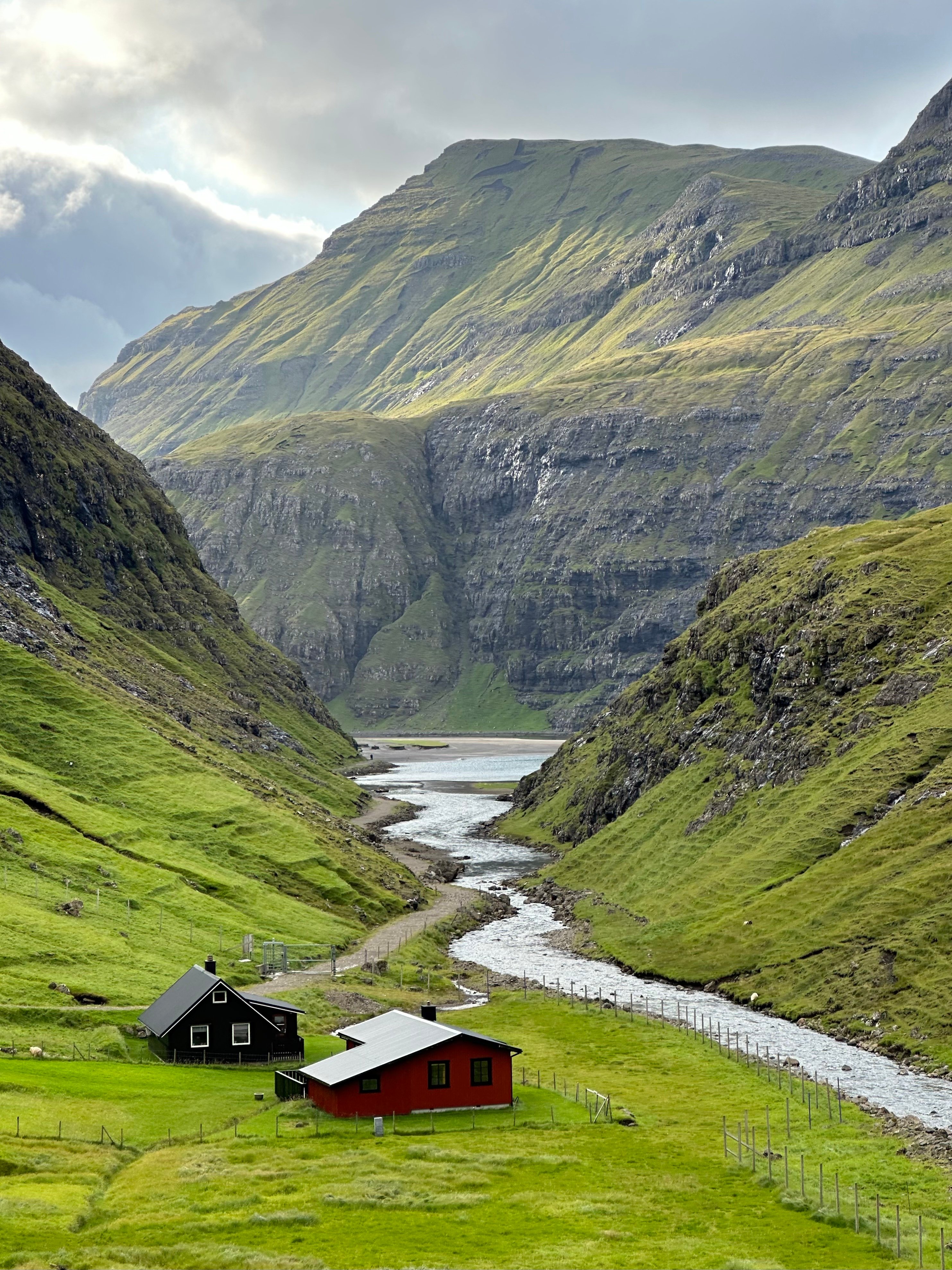 Norwegian mountains and river scene